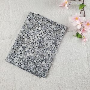 Robert Kaufman Gustav Klimt Floral Circles Fabric Silver Metallic Japan Made